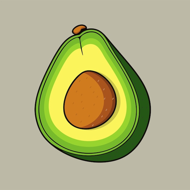 icono de verduras frescas de aguacate sencillo