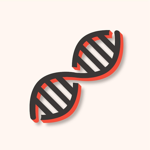 Icono versátil de DNA Helix moderno en marrón y naranja con un fondo elegante