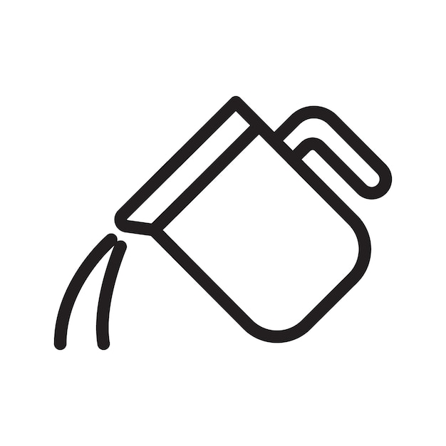 Icono de vertido Logotipo vectorial de línea negra