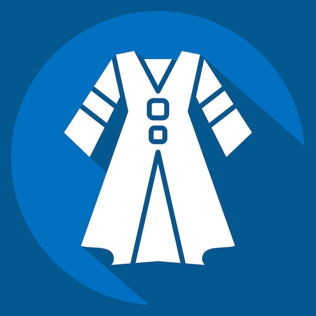 Icono Vestido relacionado con el símbolo celta estilo de sombra larga diseño simple editable