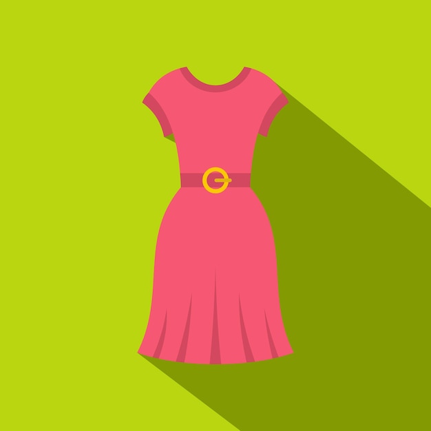 Vector icono de vestido rosa ilustración plana del icono de vector de vestido rosa para web aislado sobre fondo lima