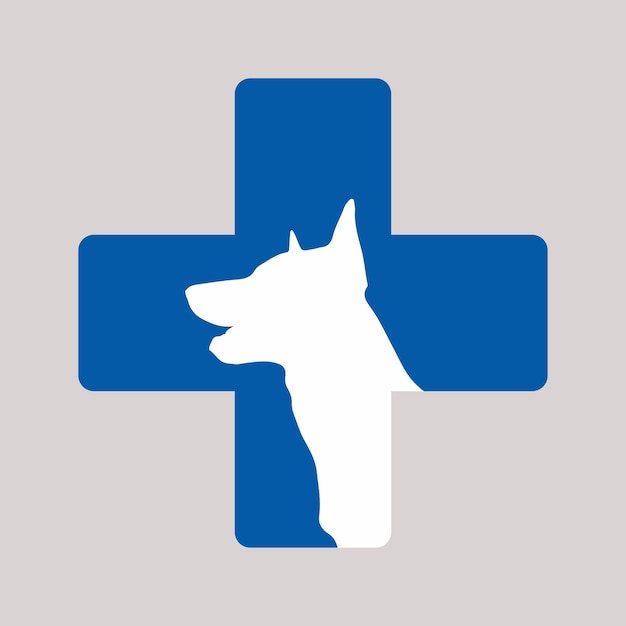 El icono del veterinario es el perro azul.