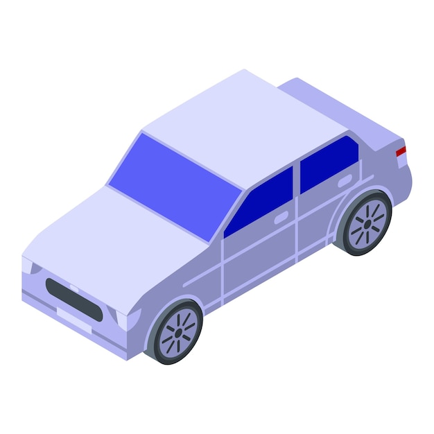 Icono de viaje en coche Isométrico del icono de vector de viaje en coche para diseño web aislado sobre fondo blanco