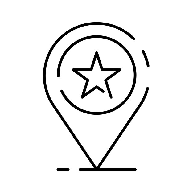 Icono de viajes de camping y picnic Iconos de estilo de línea para diseño web y de interfaz de usuario Contiene, como brújulas de tienda, montaña y otros equipos de camping Ubicación del campamento o señal de área