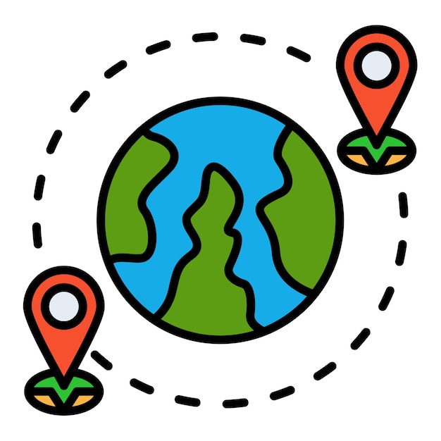 Icono de viajes en todo el mundo