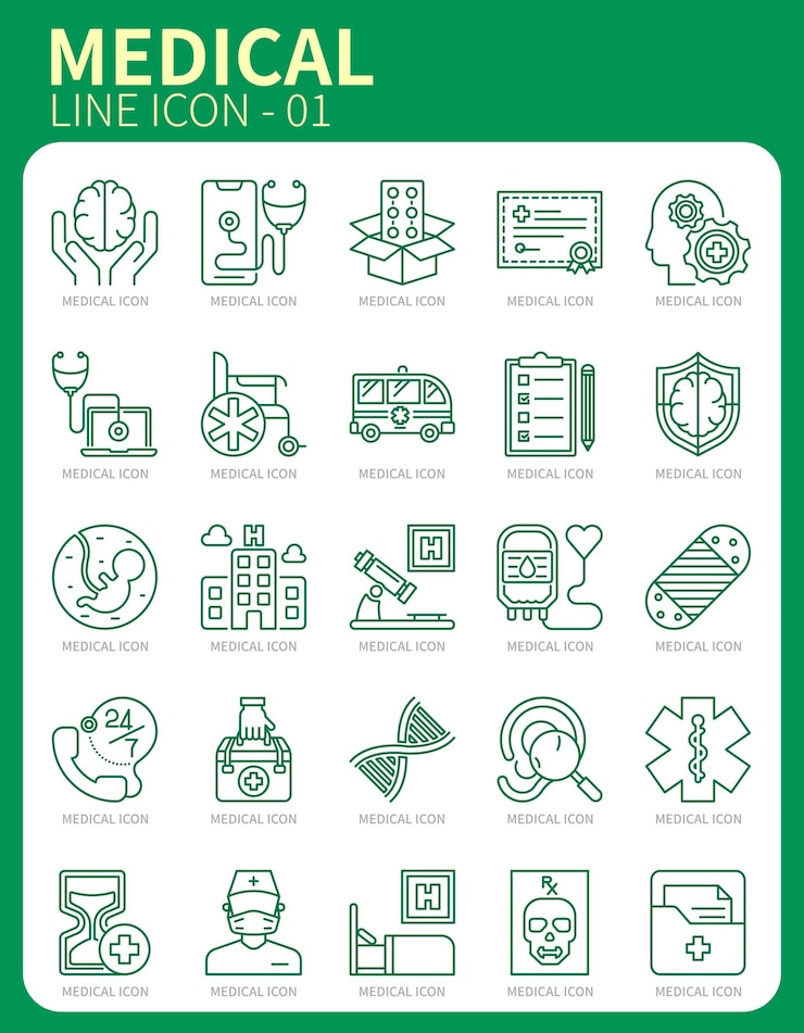icono de vida sana del hospital médico