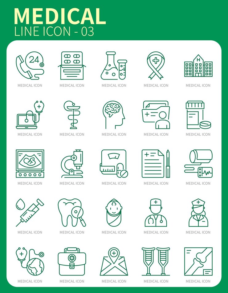 icono de vida sana del hospital médico