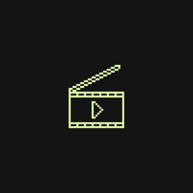 icono de video de arte de píxeles