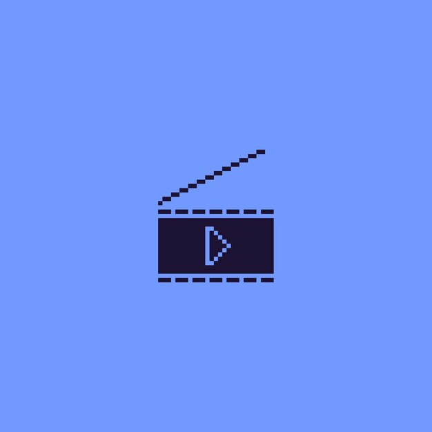 icono de video de arte de píxeles