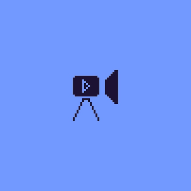 icono de video de arte de píxeles