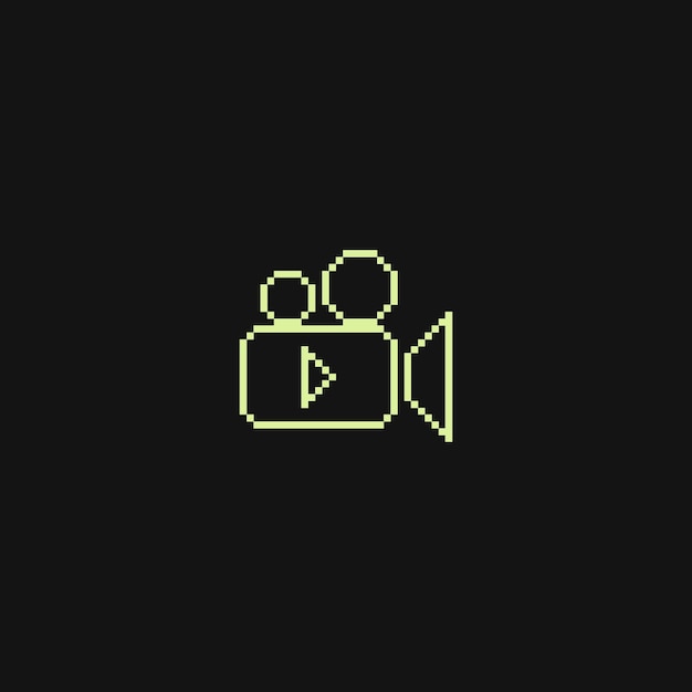 icono de video de arte de píxeles