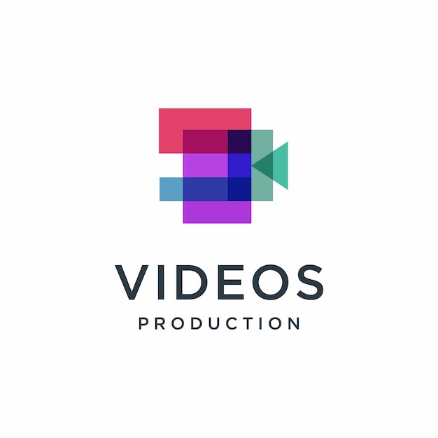 Vector icono de vídeo ilustración vectorial símbolo de diseño abstracto para grabación de vídeo y fotografía colorida