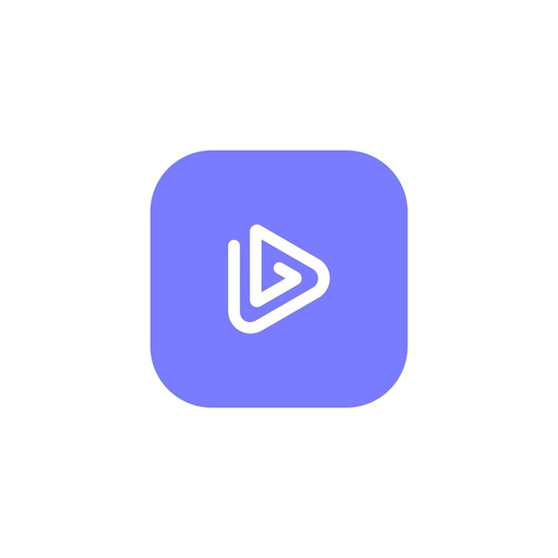 Icono de vídeo vectorial de diseño moderno
