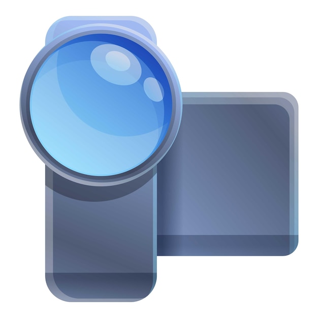 Icono de videocámara del dispositivo Caricatura del icono de vector de videocámara del dispositivo para diseño web aislado sobre fondo blanco