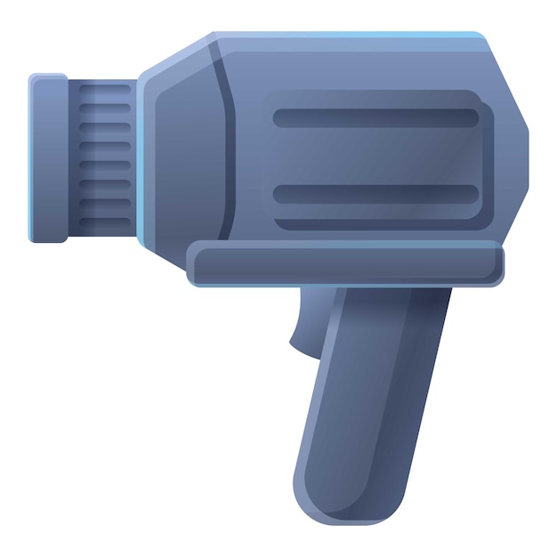 Icono de videocámara de velocidad de coche Caricatura de icono de vector de videocámara de velocidad de coche para diseño web aislado sobre fondo blanco