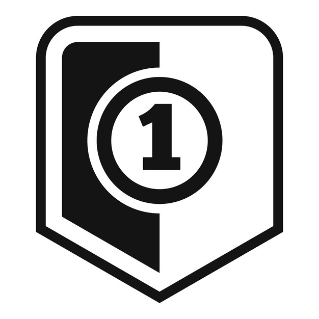 Icono de videojuego de primer lugar Ilustración simple del icono de vector de videojuego de primer lugar para diseño web aislado sobre fondo blanco