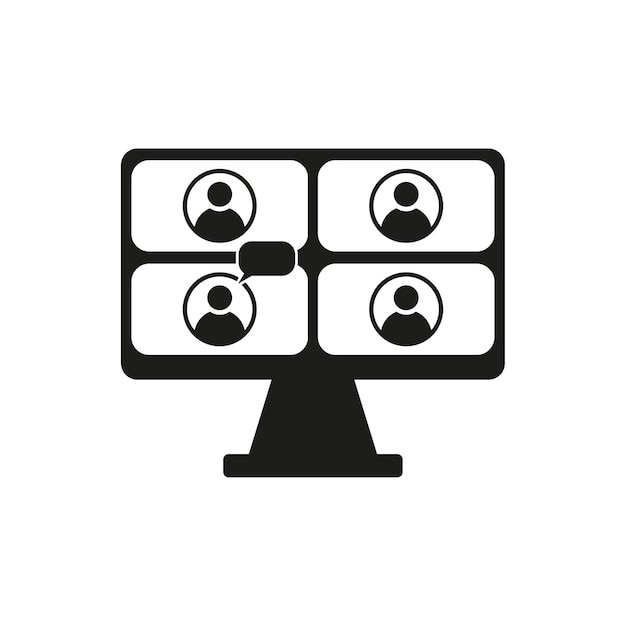 Icono de videollamada Conjunto de vectores de iconos de videoconferencia Ilustración vectorial