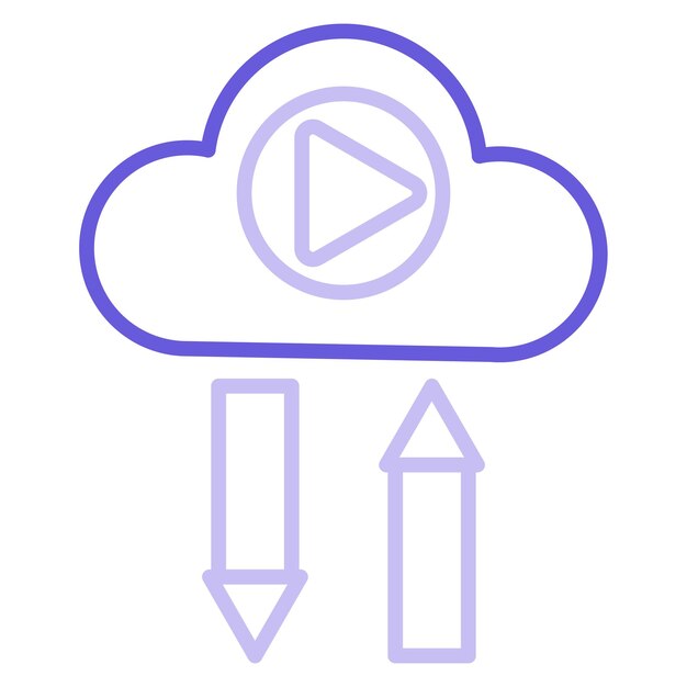 Icono de las videos en la nube