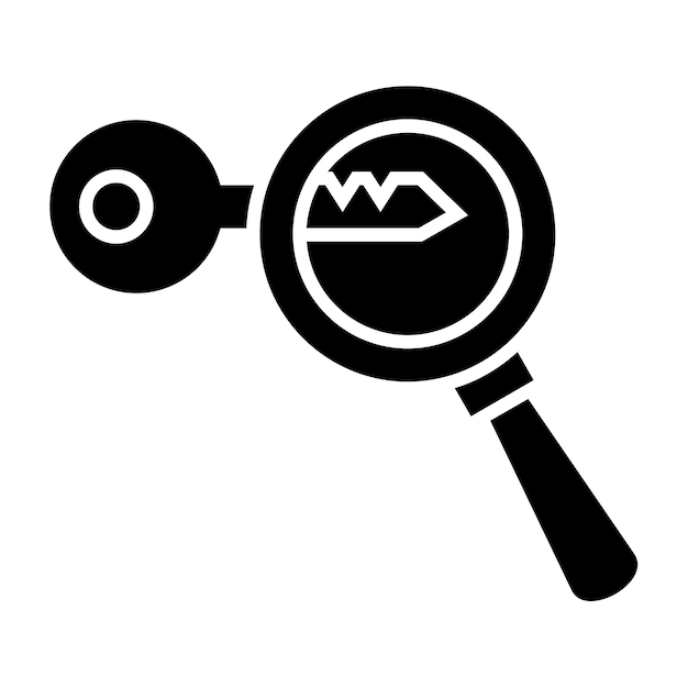 Icono de vidrio de ampliación