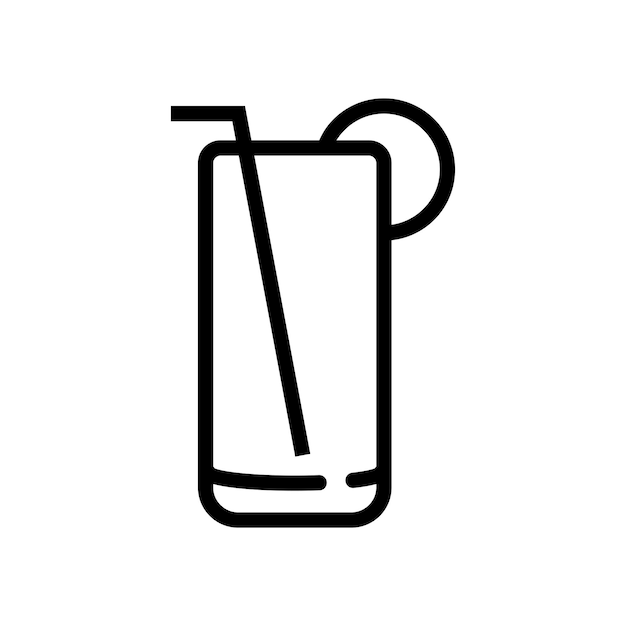 El icono del vidrio de jugo