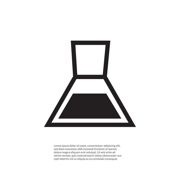 icono de vidrio de laboratorio vector mejor icono plano