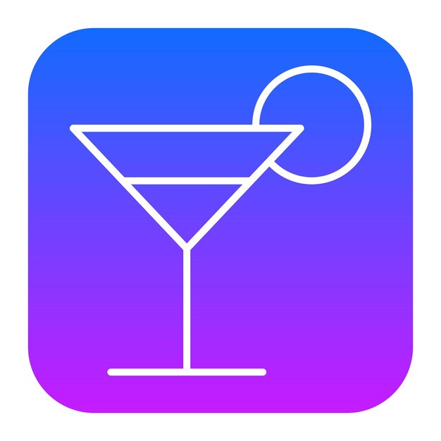 Icono de vidrio de Martini