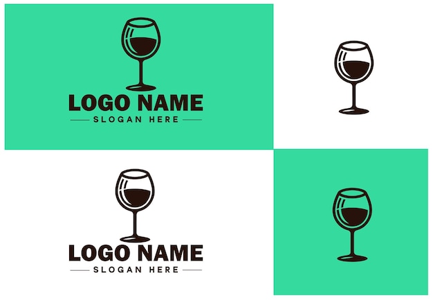 icono de vidrio vector para la aplicación de negocios icono de bebidas plantilla de logotipo