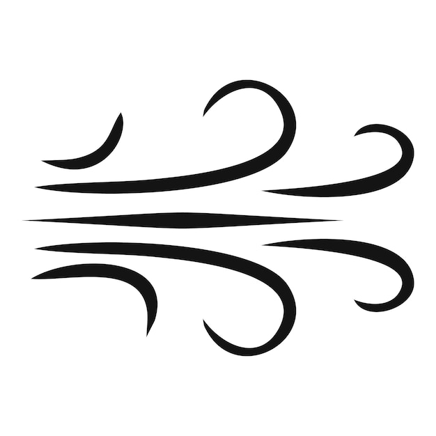 Icono de viento Ilustración simple del icono de vector de viento para web