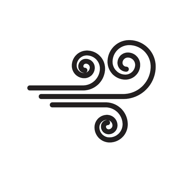 El icono de un viento Monoline