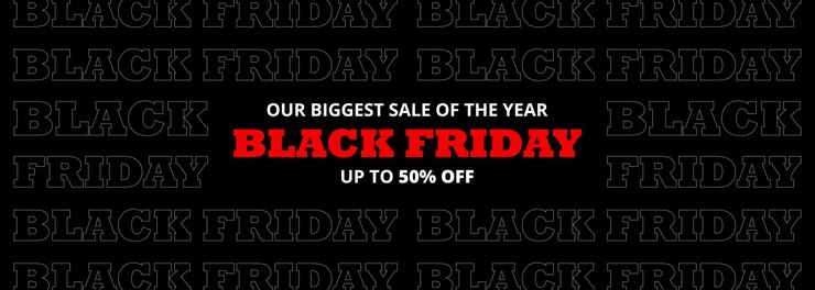 Icono de viernes negro Hasta 50 de descuento Venta más grande del año Mega venta Concepto de negocio Vector eps 10