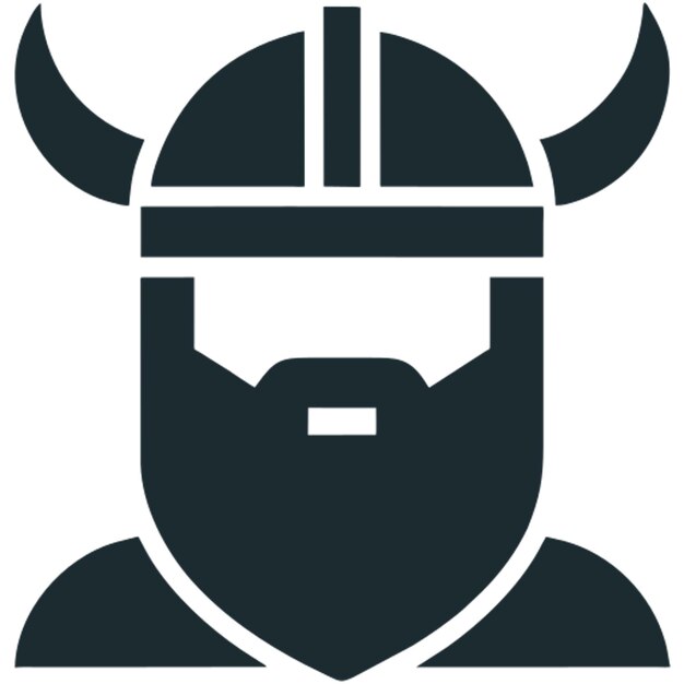 Icono vikingo y minimalista
