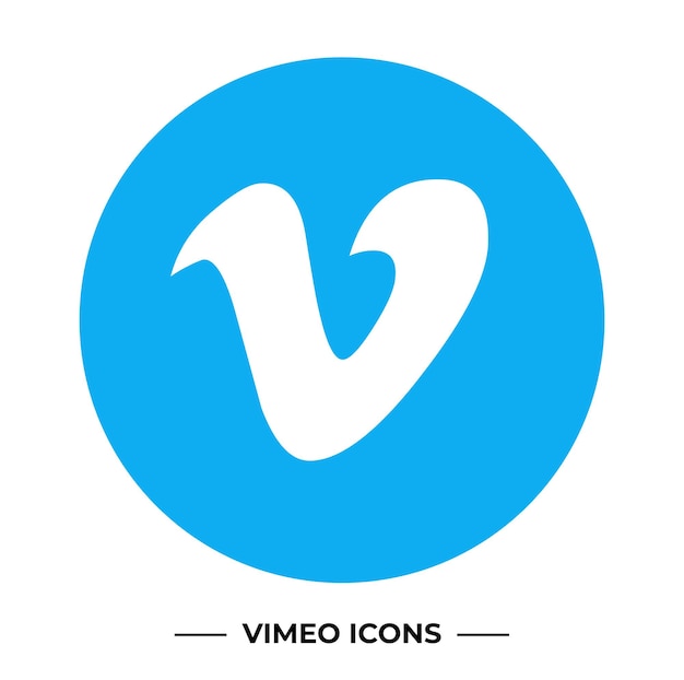 El icono de Vimeo es el símbolo del logotipo de las redes sociales