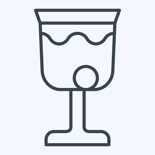 Icono Vino relacionado con el estilo de línea de símbolo de veneno diseño simple editable