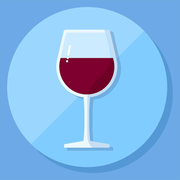 Vector icono de vino tinto vectorial