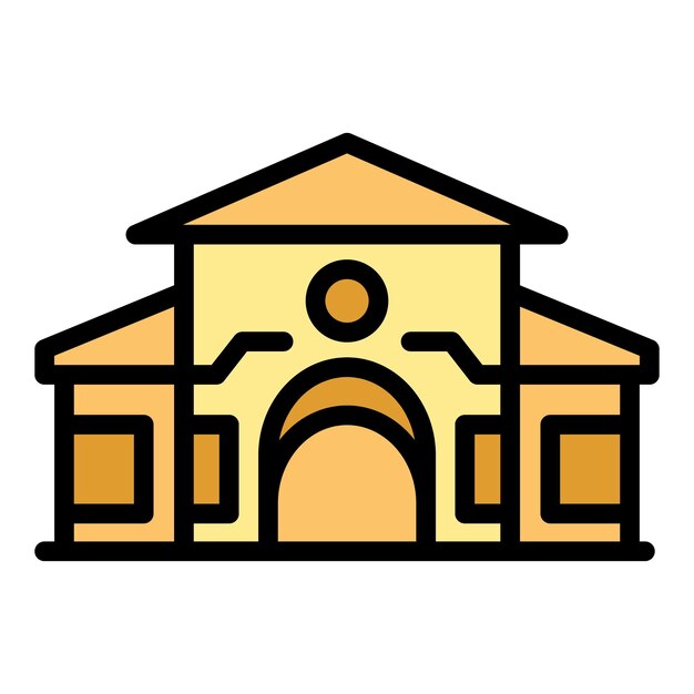 Icono de violencia escolar vector de contorno Abuso de matón Problema de niño color plano