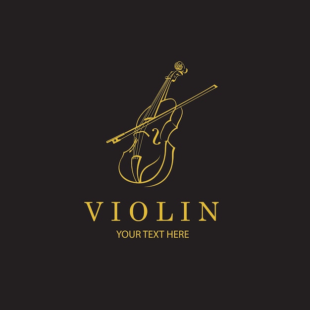 icono de violín dorado