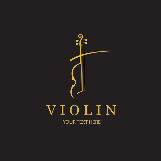 icono de violín dorado