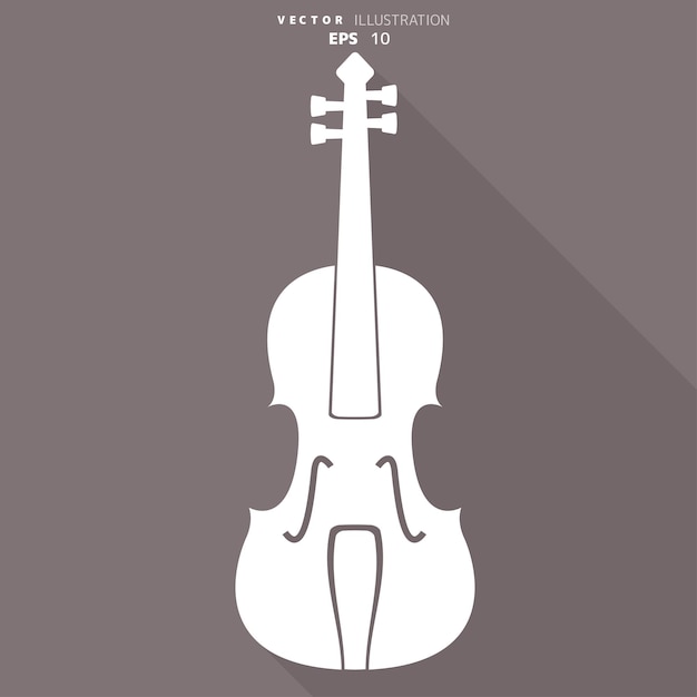 El icono del violín El fondo de la música