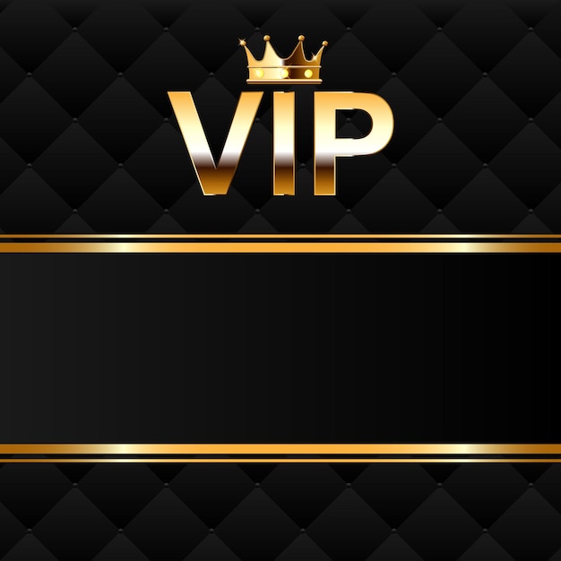 Vector icono vip de vector de oro y corona con gemas