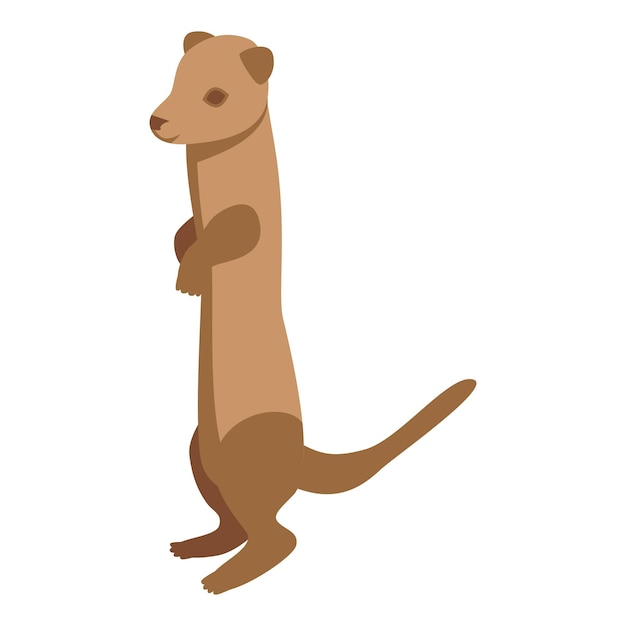 Icono de visón de granja Isométrico de icono de vector de visón de granja para diseño web aislado sobre fondo blanco