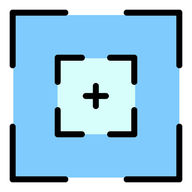 Icono del visor de la cámara Contorno visor de la cámara vector icono color plano aislado