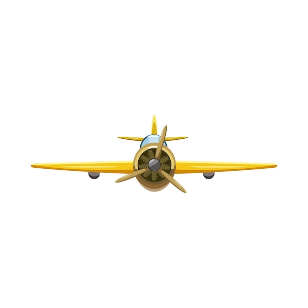 Icono de vista trasera de avión en estilo de dibujos animados aislado sobre fondo blanco Símbolo de avión