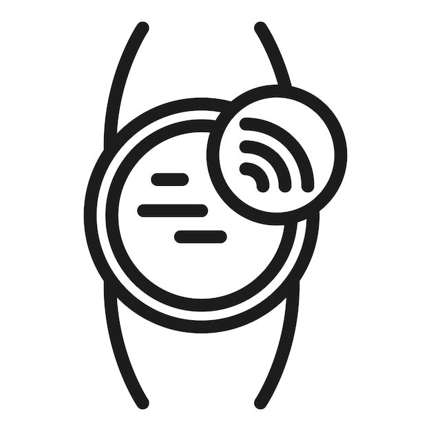 Icono de visualización del rastreador Icono de vector de visualización del rastreador de contorno para diseño web aislado en fondo blanco