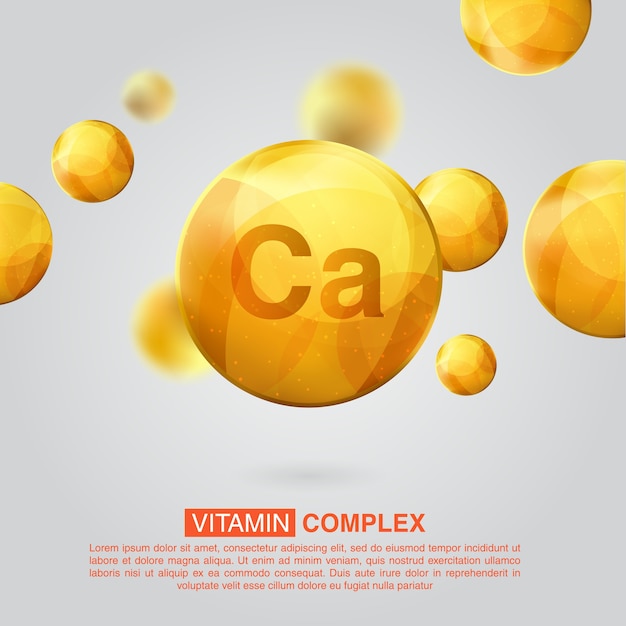 Vector icono de vitamina de oro. cápsula de píldora de gota de vitamina retinol