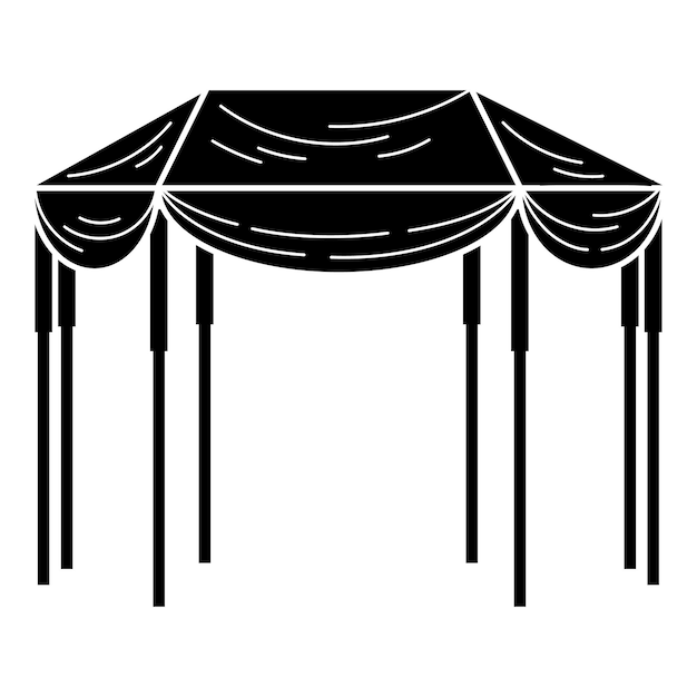 Icono de voladizo festivo Ilustración simple del icono de vector de voladizo festivo para diseño web aislado sobre fondo blanco