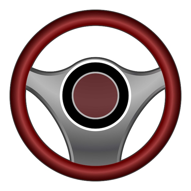 Vector icono de volante de coche caricatura de icono de vector de volante de coche para diseño web aislado sobre fondo blanco