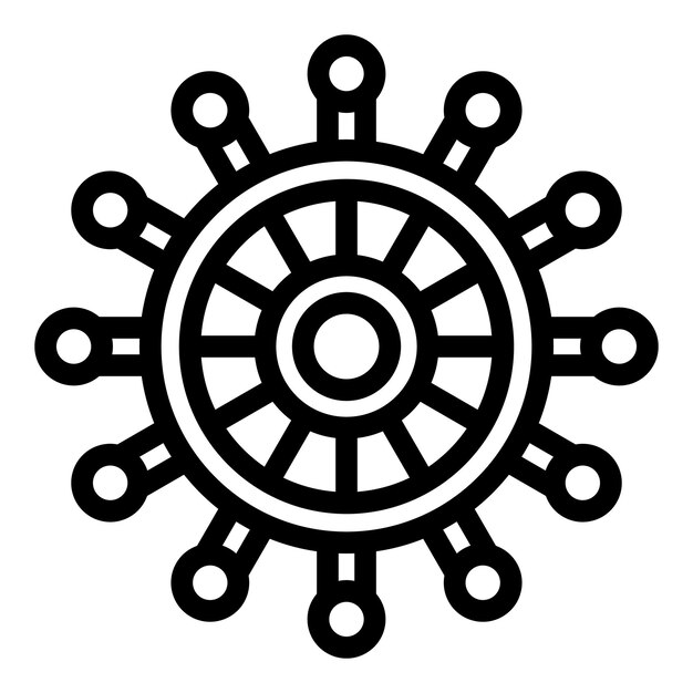 Icono de volante de colaboración empresarial Icono de vector de volante de colaboración empresarial de esquema para diseño web aislado sobre fondo blanco