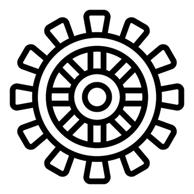 Icono del volante de negocios vector de contorno Idea de inicio Progreso de la gente
