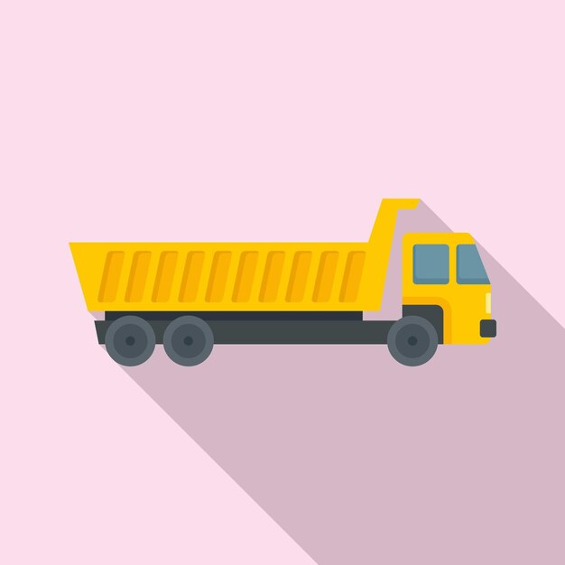 Icono de volquete automático Ilustración plana del icono de vector automático de volquete para diseño web