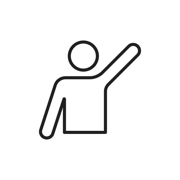 Icono de voluntario Contorno delgado y sencillo